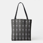 Abstrakte aztec-Herzstruktur Tasche (Rückseite)