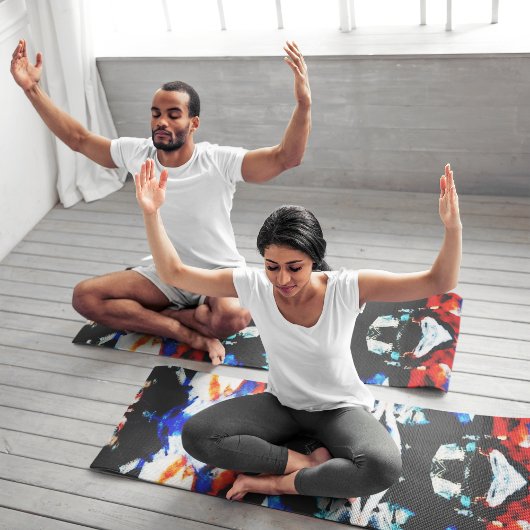abstrakte aztec yogamatte