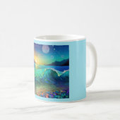 Abstrakte Azure Seascape Kaffeetasse (VorderseiteRechts)