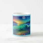 Abstrakte Azure Seascape Kaffeetasse (Mittel)