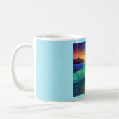 Abstrakte Azure Seascape Kaffeetasse (Links)