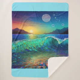 Abstrakte Azure Seascape Sherpadecke