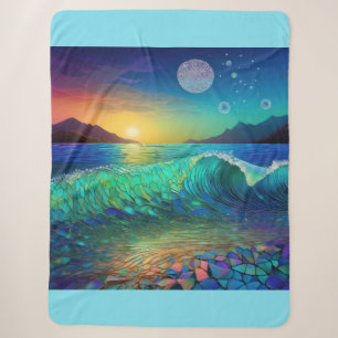 Abstrakte Azure Seascape Sherpadecke