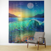 Abstrakte Azure Seascape Wandteppich (Beispiel)