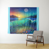 Abstrakte Azure Seascape Wandteppich (Beispiel (Horizontal))