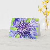 Abstrakte Bachelor-Button-Blume Karte (Gelbe Blume)