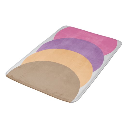 Abstrakte Badematte - farbiges Wappen (Schrägansicht)