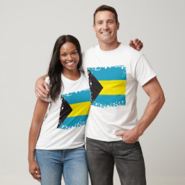 Abstrakte Bahamas-Flagge, bahamianische Farben, T  T-Shirt