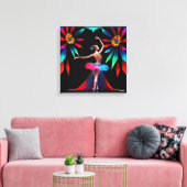 Abstrakte Balletttänzer Kunst Leinwanddruck (Insitu (Wohnzimmer))