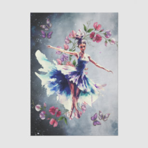 Abstrakte Balletttänzerin Kunst Collage Decoupage Seidenpapier