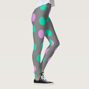 Abstrakte Balls Kreise Pastell Thema Rosa Türkis Leggings