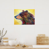 Abstrakte Bärenkunst Poster (Küche)