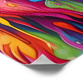 Abstrakte Bärenmalerei Hütte Kunst Poster (Ecke)