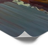 Abstrakte Bärenmalerei Hütte Kunst Poster (Ecke)