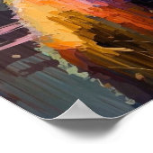 Abstrakte Bärenmalerei Hütte Kunst Poster (Ecke)