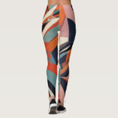 abstrakte Bars und Schokoladenfarben Leggings (Rückseite)