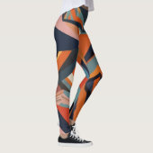 abstrakte Bars und Schokoladenfarben Leggings (Rechts)