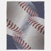 Abstrakte Baseball (blauer Hintergrund) Fleecedecke (Vorderseite)