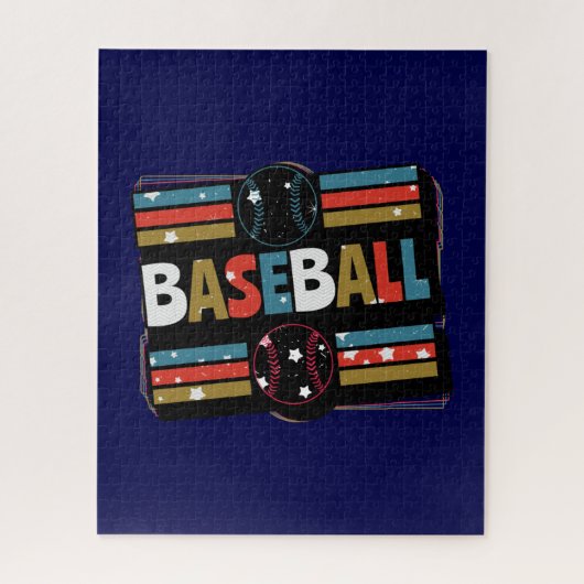 Abstrakte Baseballkunst Puzzle (Vertikal)