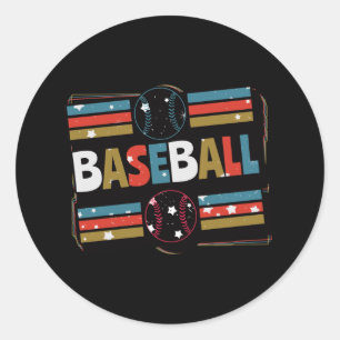 Abstrakte Baseballkunst Runder Aufkleber