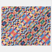 Abstrakte Bauhaus Geometrie Fleecedecke (Vorderseite (Horizontal))