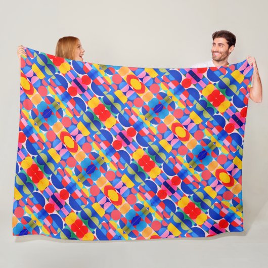 Abstrakte Bauhaus Geometrie Fleecedecke (Beispiel)