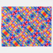 Abstrakte Bauhaus Geometrie Fleecedecke (Vorderseite (Horizontal))