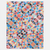 Abstrakte Bauhaus Geometrie Fleecedecke (Vorderseite)