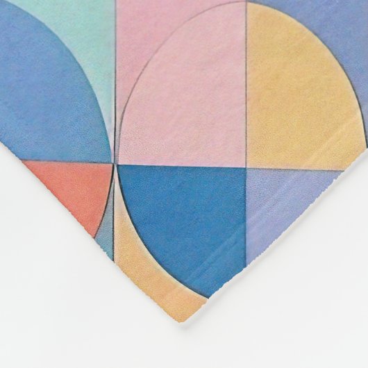 Abstrakte Bauhaus Geometrie Fleecedecke (Ecke)