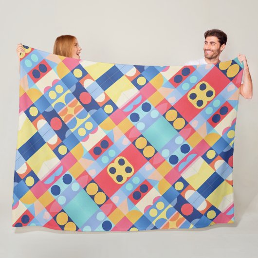 Abstrakte Bauhaus Geometrie Fleecedecke (Beispiel)