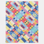 Abstrakte Bauhaus Geometrie Fleecedecke (Vorderseite)