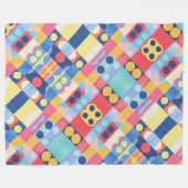 Abstrakte Bauhaus Geometrie Fleecedecke (Vorderseite (Horizontal))