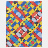 Abstrakte Bauhaus Geometrie Fleecedecke (Vorderseite)