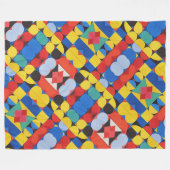 Abstrakte Bauhaus Geometrie Fleecedecke (Vorderseite (Horizontal))