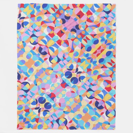 Abstrakte Bauhaus Geometrie Fleecedecke (Vorderseite)