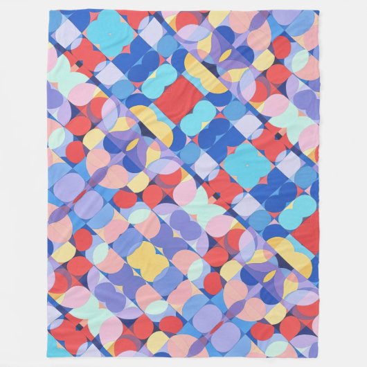 Abstrakte Bauhaus Geometrie Fleecedecke (Vorderseite)