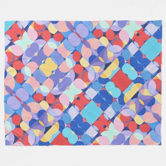 Abstrakte Bauhaus Geometrie Fleecedecke (Vorderseite (Horizontal))