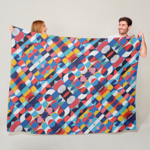 Abstrakte Bauhaus Geometrie Fleecedecke