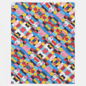Abstrakte Bauhaus Geometrie Fleecedecke (Vorderseite)