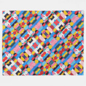 Abstrakte Bauhaus Geometrie Fleecedecke (Vorderseite (Horizontal))