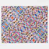 Abstrakte Bauhaus Geometrie Fleecedecke (Vorderseite (Horizontal))