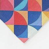 Abstrakte Bauhaus Geometrie Fleecedecke (Ecke)