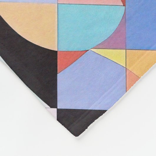 Abstrakte Bauhaus Geometrie Fleecedecke (Ecke)