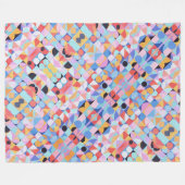 Abstrakte Bauhaus Geometrie Fleecedecke (Vorderseite (Horizontal))