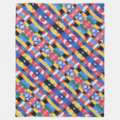 Abstrakte Bauhaus Geometrie Fleecedecke (Vorderseite)