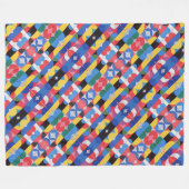 Abstrakte Bauhaus Geometrie Fleecedecke (Vorderseite (Horizontal))