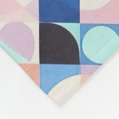 Abstrakte Bauhaus Geometrie Fleecedecke (Ecke)