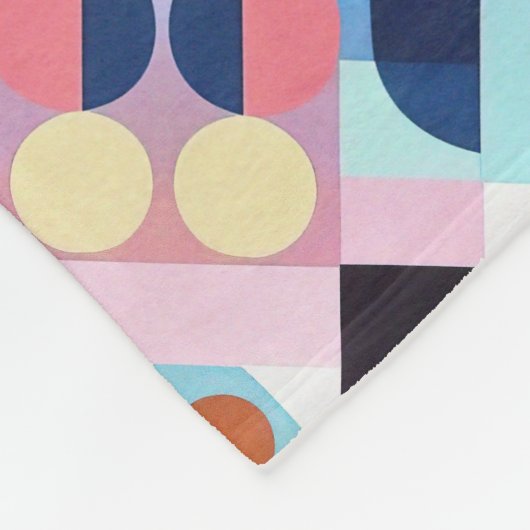 Abstrakte Bauhaus Geometrie Fleecedecke (Ecke)