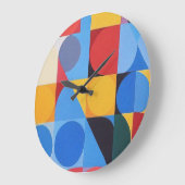 Abstrakte Bauhaus Geometrie Große Wanduhr (Winkel)