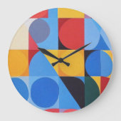 Abstrakte Bauhaus Geometrie Große Wanduhr (Vorderseite)